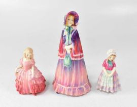 ROYAL DOULTON; three figurines comprising, HN1680 'Tootles', HN1368 'Rose' (af), and HN1505 'Sweet