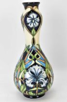 MOORCROFT; a 'Centaurea' pattern vase of gourd shape, by Rachel Bishop, Moorcroft Collectors Club