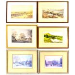 Four signed prints, comprising two by W. Holmes, titled 'Cheriots' and 'Low Lights North Shields',