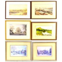 Four signed prints, comprising two by W. Holmes, titled 'Cheriots' and 'Low Lights North Shields',