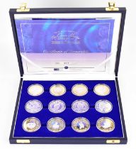 THE ROYAL MINT; 'The Queen Mother Collection', set of twelve silver coins, comprising Alderney £5,