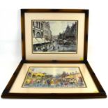 H. WALDER (British); two limited edition coloured prints, Wigan town scenes, titled 'Wigan Fair (