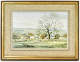 † MICHAEL D. BARNFATHER (born 1934); oil on canvas 'View at Monyash', signed lower left, 28.5 x