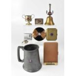 Various shipping line commemorative souvenir items for Bibby; Herefordshire twin-handled cup,