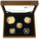 THE ROYAL MINT; 'The 2009 UK Gold Proof Sovereign Five-Coin Collection', comprising £5 sovereign,