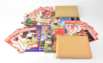 LIVERPOOL FC; a good collection of mainly 1980s match programmes, home and away.