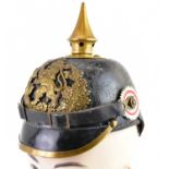 A WWI German pickelhaube, M1895, other ranks, Hessen helmet. Condition Report: - We cannot guarantee