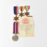 ROYAL ARTILLERY 1713053 GUNNER ARTHUR TAYLOR; a WWII medal group comprising the War Medal, the