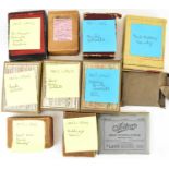 A box of 1/4 plate and 1/8 plate glass slides, to include military, family, portraits, RAF, Army,