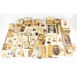 A large collection of vintage cartes de visite, cabinet cards and portrait cards, mostly of