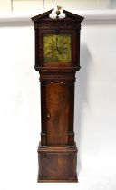 RATHBONE MIDDLEWICH; an early 19th century mahogany longcase clock, the brass dial set with Roman