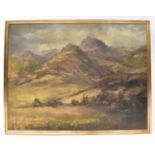 ELIZABETH WOOD; oil on board, Lake District landscape, signed lower right, 90 x 120cm, framed.