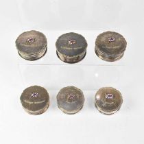 Eight shipping line commemorative souvenir pill boxes for Port Line, Hardy, Brisbane, Hobart,