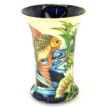 MOORCROFT; a 'Derwent' pattern vase of flared form, designed by Philip Gibson, with tube lined