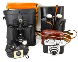 A pair of Mark Scheffel cased and boxed binoculars 35x50 ZCF, a pair of Tokutan Galilean 7x50