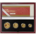 ROYAL MINT; '2002 Gold Proof Four-Coin Britannia Collection', comprising face value £100 (34.