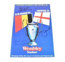 LIVERPOOL FC; a 10th May 1978 programme for Liverpool FC vs Club Brugge KV, signed to front and