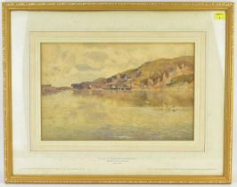 GEORGE COCKRAM RI (1861-1950); watercolour 'A View of Barmouth from the Sea', signed lower left,