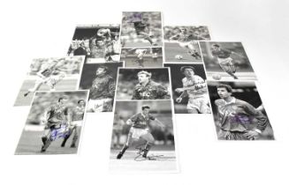 EVERTON FC; a collection of black and white signed press/promotional photographs of 1980s Everton
