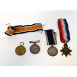A WWI medal trio to D. Corlan, Royal Navy and a George V Long Service and Good Conduct Medal to