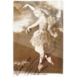 ANNETTE KELLERMAN (1886-1975); a signed lobby card depicting Annette in a dancing ballerina pose,