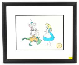 WALT DISNEY; an animation Sericell (serigraph), titled 'Alice in Wonderland', limited edition of 9,
