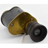 A WWI Ross of London military monocular, no.74584, stamped with maker's mark and military arrow,