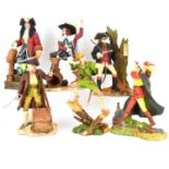 ROYAL DOULTON; five boxed collectible character figures comprising 8289 'Dick Turpin, 8288 'Long