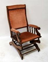 An early 20th century American rocking chair.