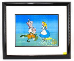 WALT DISNEY; an animation Sericell (serigraph), titled 'Alice in Wonderland', limited edition of 9,