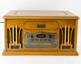 A Classic Collectors Edition Radio Model D181/9809, a reproduction oak cased turntable, with radio