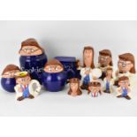 TETLEY TEA; various pottery collectibles to include a cookie jar, teapot, sugar bowl, milk jug,