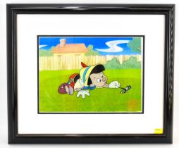 WALT DISNEY; an animation Sericell (serigraph), titled 'Pinocchio', limited edition of 9,500, year