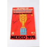 WORLD CUP 1970; a programme for the Mexico 1970 World Cup, bearing signatures to include Pelé.