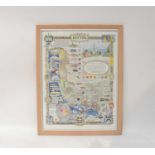 Two reproduction maps, 'Irelande', 54 x 83.5cm, and 'The Metropolitan Borough of Sefton', 77 x 58cm,