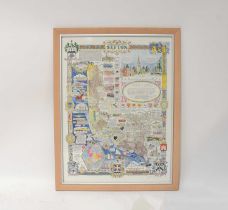 Two reproduction maps, 'Irelande', 54 x 83.5cm, and 'The Metropolitan Borough of Sefton', 77 x 58cm,