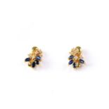 A pair of Charles Rennie Mackintosh 9ct gold earrings, approx. 3.4g and a further pair of 18ct