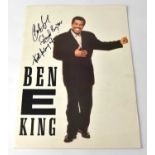 BEN E. KING; promotional booklet for 'Save The Last Dance for Me', signed to the cover. Condition