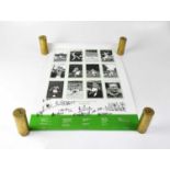 CELTIC FC; a black and white poster of the 1967 European Cup winning team, bearing signatures to