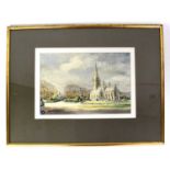 MICHAEL BELL; watercolour 'St. Margaret's, Bodelwyddan', titled lower left, signed lower right, 25 x