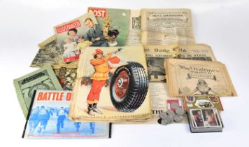 A small quantity of ephemera, mostly relating to the Coronation, including newspapers, playing