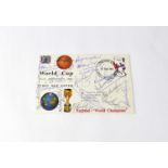 WORLD CUP 1966; a first day cover bearing signatures of the England cup winning team, to include