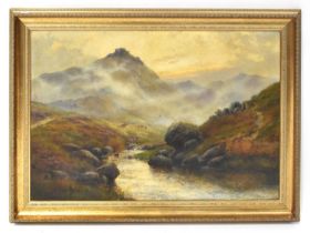 † ALFRED DE BREANSKI JUNIOR (1877-1957); oil on canvas, titled verso 'Taw. Marsh. Dartmoor',