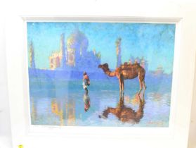 ROLF HARRIS; a limited edition print 'Sunrise, Taj Mahal', no.87/175, 60 x 74cm, signed and numbered