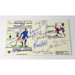 MANCHESTER UNITED; a first day cover signed by the 1968 European Cup winning team to include, Mat