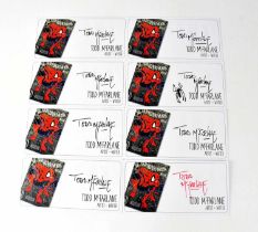 SPIDER-MAN; eight Spider-Man branded envelopes signed by the artist and writer Todd McFarlane (8).