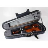 YAMAHA; a three-quarter size Model V7G violin with two-piece 13" back, in associated carry case,