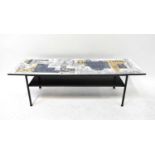 A Terence Conran 'Scenes of London' coffee table, designed by John Piper, 36 x 114 x 38cm.
