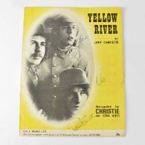 CHRISTIE; sheet music 'Yellow River', signed to cover. Condition Report: - We have not authenticated