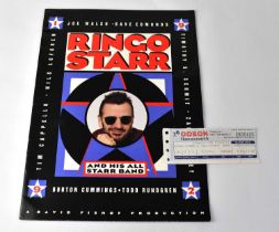 RINGO STARR; a 1992 tour programme with original tickets, signed by Ringo Starr and his band.